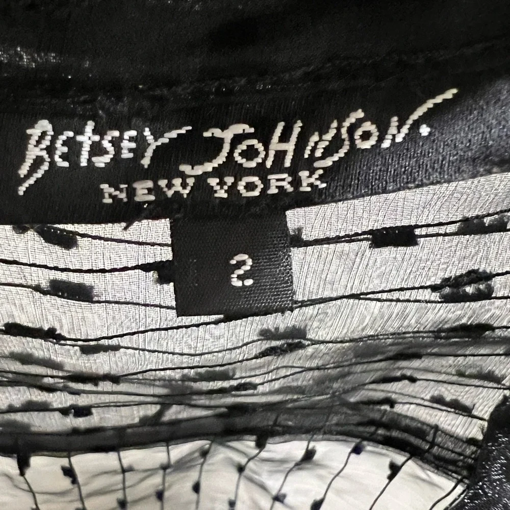 🚫SOLD🚫 Vintage Betsey Johnson New York Sheer Button Up Collared - Picture 4 of 4